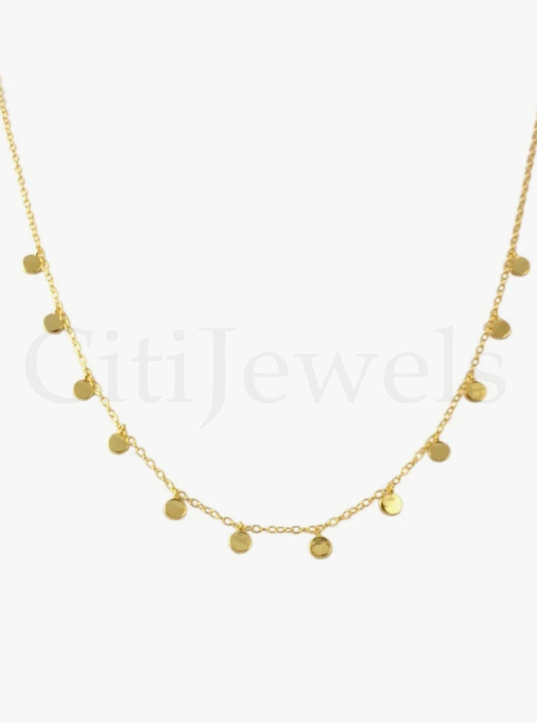 gold disk necklace