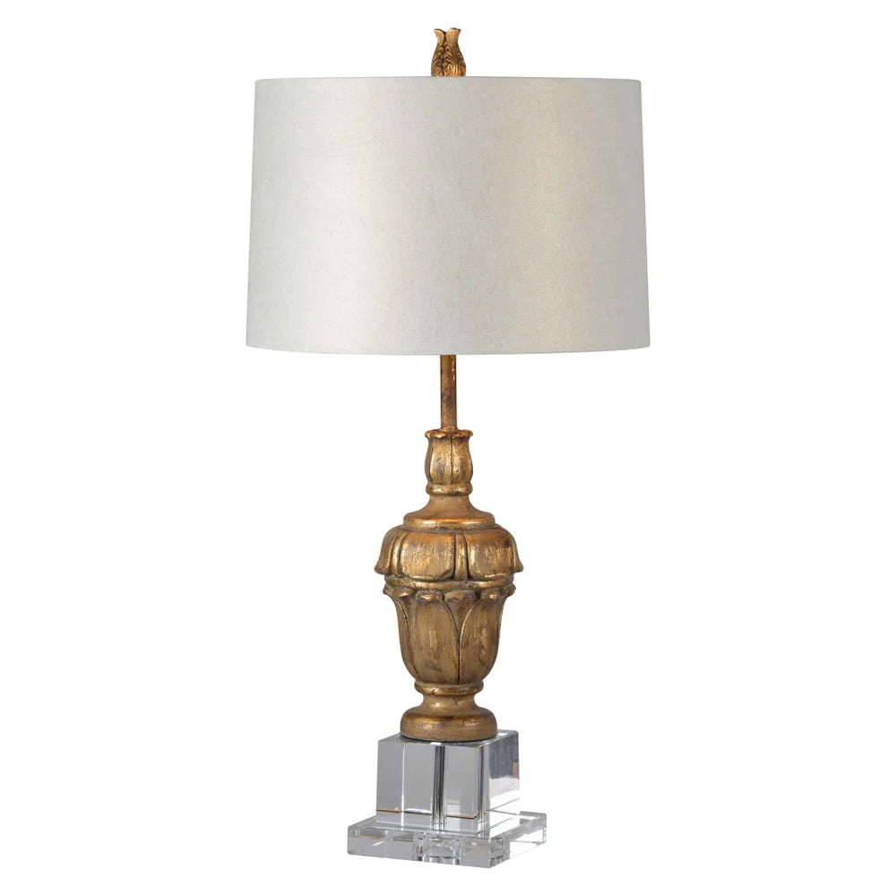 Antique gold table lamp by Forty West