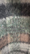 Load and play video in Gallery viewer, Earthy Plaid Shirt Jacket

