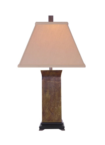 The Bahia Table Lamp: Genuine jade lamp exudes a tranquil timbre, casting a soothing glow that warms any space.