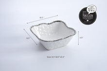 Load image into Gallery viewer, Medium square salad bowl in silver by Pampa Bay.

