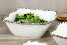 Load image into Gallery viewer, Silver square salad bowl by Pampa Bay, medium size.

