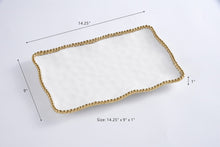 Load image into Gallery viewer, Pampa Bay&#39;s gold medium platter, a stylish and functional addition to your tableware collection.
