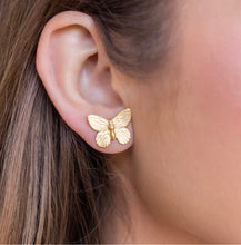 Load image into Gallery viewer, Gold Butterfly Studs - Susan Shaw
