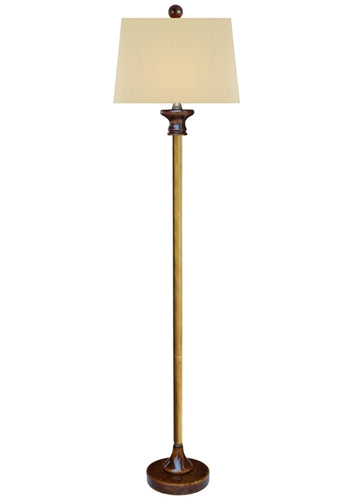 Brass and Jade floor lamp