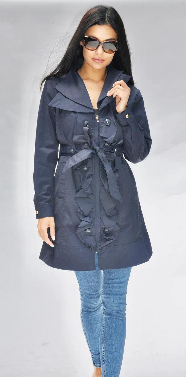 Black Livia Rain Jacket - Ciao Milano