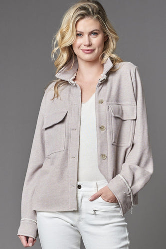 Stay stylish this Fall with Lola & Sophie Pink Sparkling Shacket! Perfect amount of glamour for a chic look.