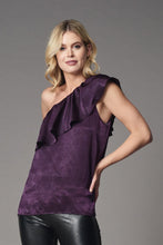 Load image into Gallery viewer, Asymmetric Hammered Satin Top - Lola &amp; Sophie
