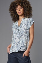 Load image into Gallery viewer, Stylish Dot Swirl Cap Sleeve Top by Lola &amp; Sophie.

