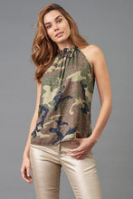 Load image into Gallery viewer, Camo Dobby High Neck Top
