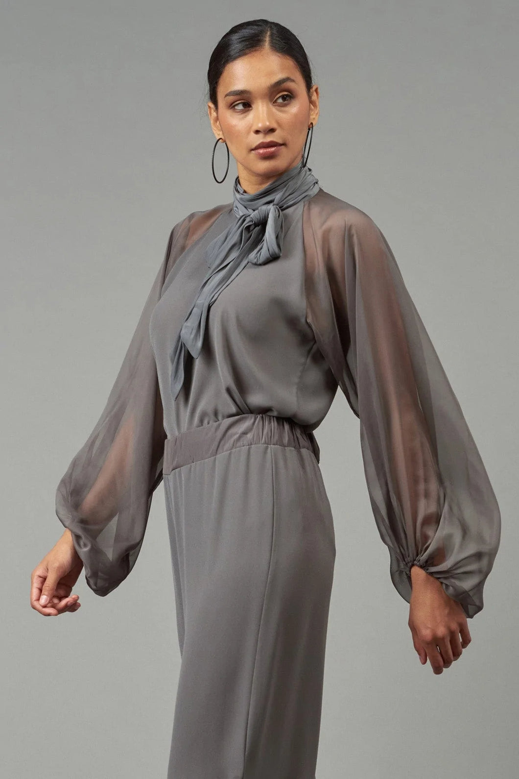 Tie-Neck Raglan Blouse - Lola & Sophie
