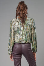 Load image into Gallery viewer, Green and blue snake print top
