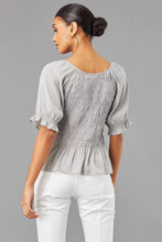 Load image into Gallery viewer, Elevate your style with Lola &amp; Sophie&#39;s Smocked V-Neck Top featuring a flattering V-neckline and trendy smocked details.
