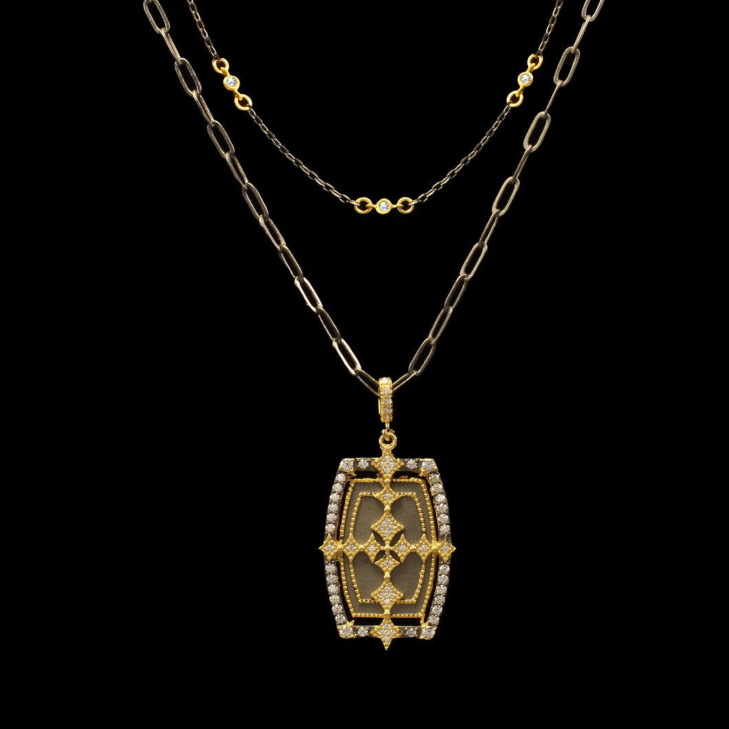 Gold/Silver Double Chain with Pendant - Be-Je Designs