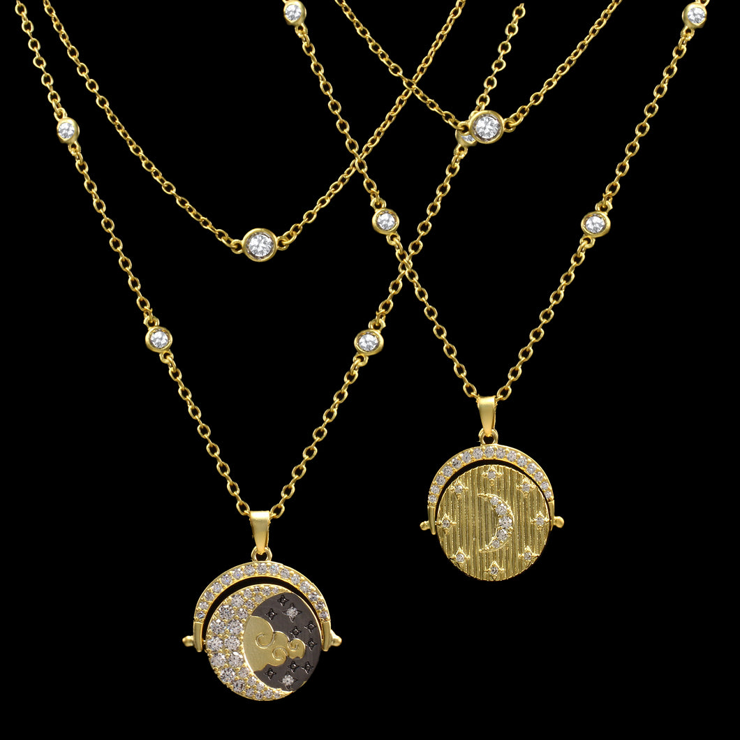 Moon and Stone Necklace - Be-Je Designs