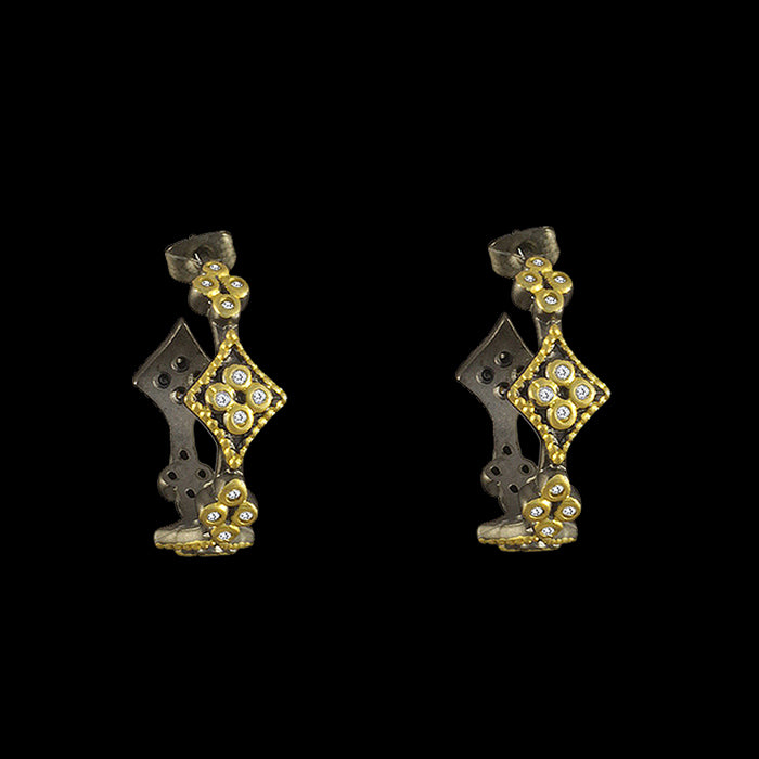 2-toned Small Hoop Earring - Be-Je Designs