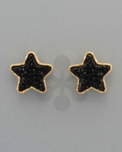 Load image into Gallery viewer, Star Druzy Earrings
