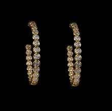 Load image into Gallery viewer, Lorde Round CZ Hoop - Be-Je Designs
