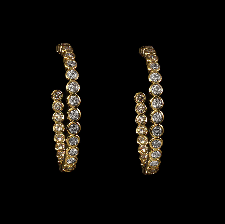 Lorde Round CZ Hoop - Be-Je Designs