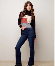 Load image into Gallery viewer, Denim Flare Pants Blue Black - Charlie B
