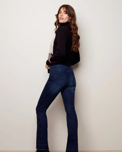 Load image into Gallery viewer, Denim Flare Pants Blue Black - Charlie B
