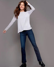 Load image into Gallery viewer, Denim Flare Pants Blue Black - Charlie B

