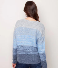 Load image into Gallery viewer, Fuzzy Striped V-Neck Sweater - Charlie B
