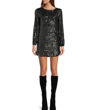 Load image into Gallery viewer, Gunmetal Delorean Sequin Dress- Steve Madden
