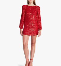 Load image into Gallery viewer, Red Delorean Sequin Dress- Steve Madden
