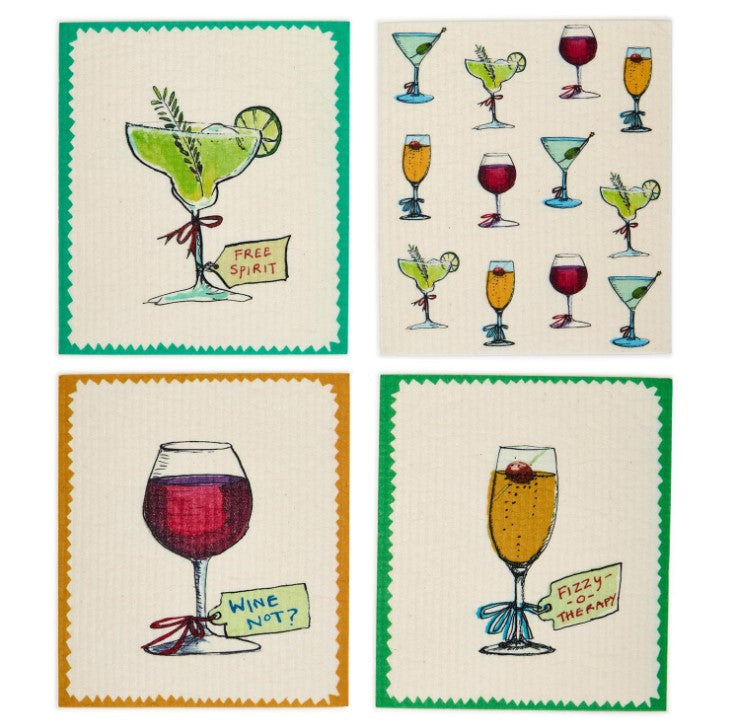 In Good Spirits Set of 2 Multipurpose Kitchen Cloth