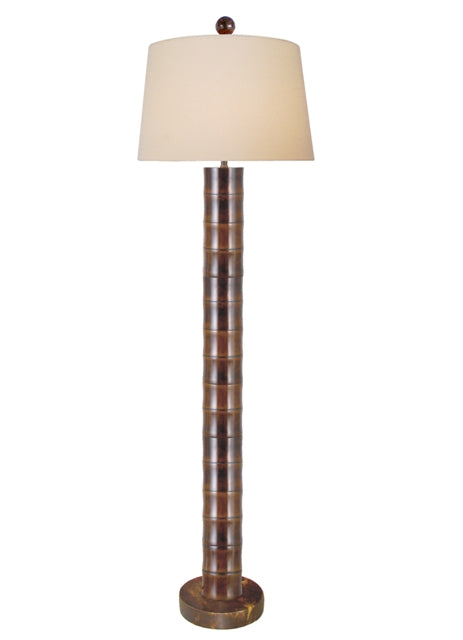 The Tanzania Floor Lamp made of genuine jade casts a beautiful glow over any room with its slender design.