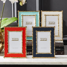 Load image into Gallery viewer, Brynn Gold Bamboo Border 4&quot; X 6&quot; Photo Frames

