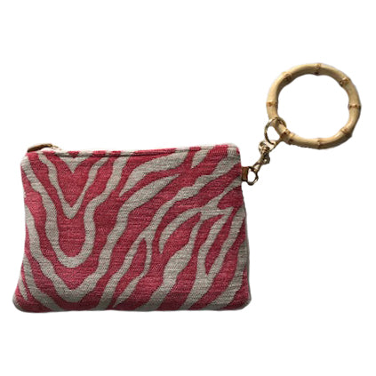Violet: Carnation Pink Chenille Zebra