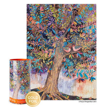 Load image into Gallery viewer, Illumination Tree Gold Foil Puzzle - 1000 Piece Jigsaw Puzzle
