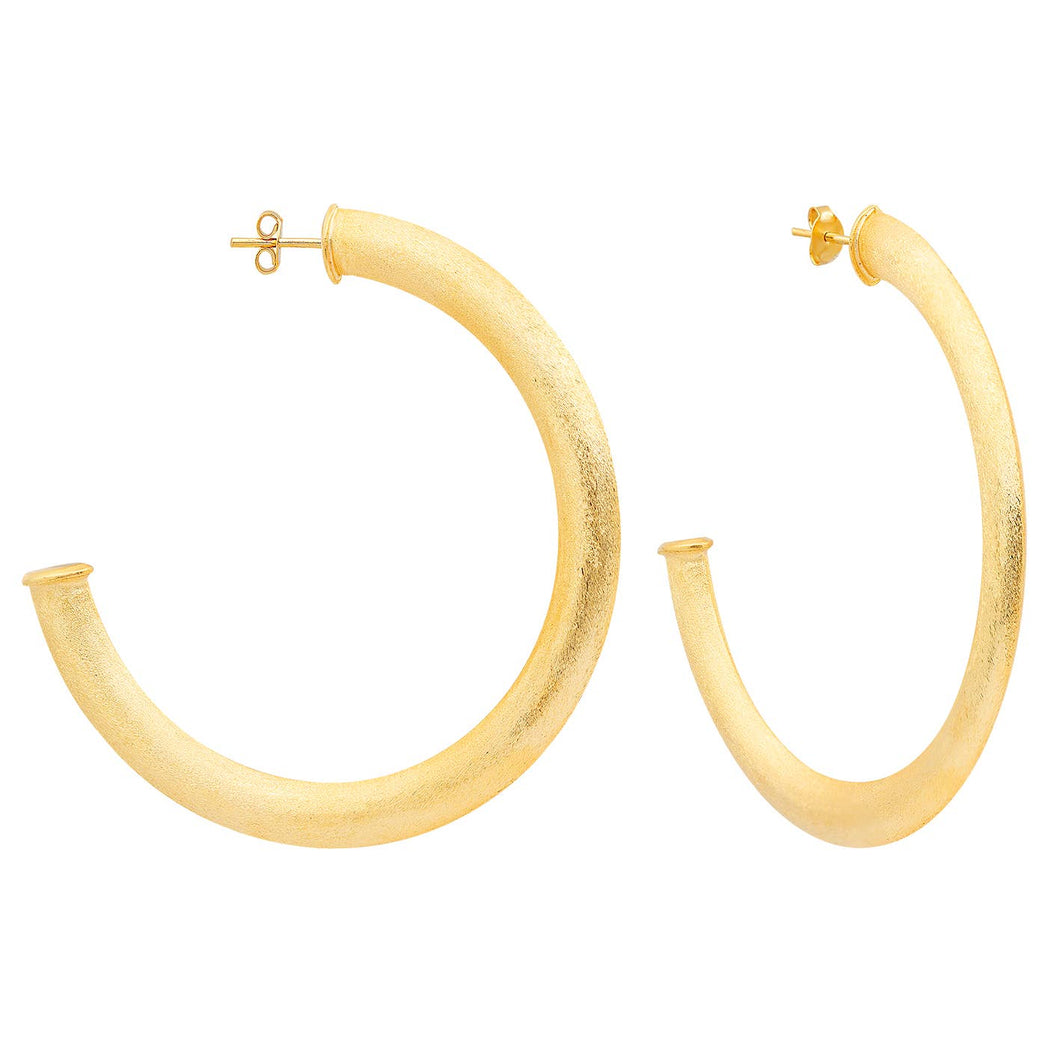 Rasa Hoop 2.1 Earrings: 18K Gold Plated