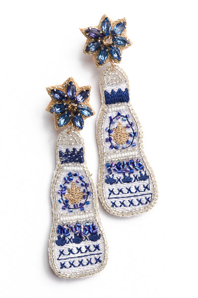 Blue & White Tequila Earrings