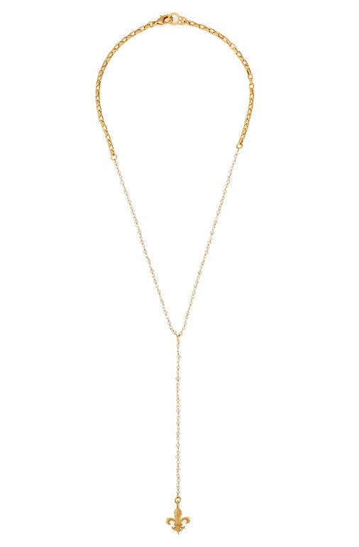Micro Pearl Loire Fleur Necklace- French Kande