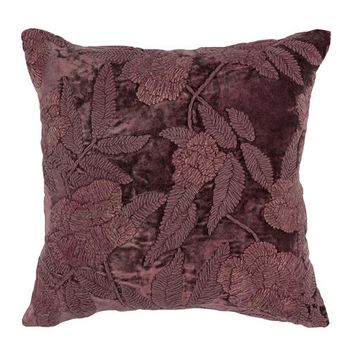 EM Jane Amethyst Pillow: A luxurious amethyst-colored pillow with a soft and plush texture, perfect for adding elegance to any space.