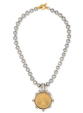 Load image into Gallery viewer, Bles D&#39;or Medallion Silver Pearls- French Kande
