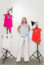 Load image into Gallery viewer, Sky Blue Neck Top - Posh Couture
