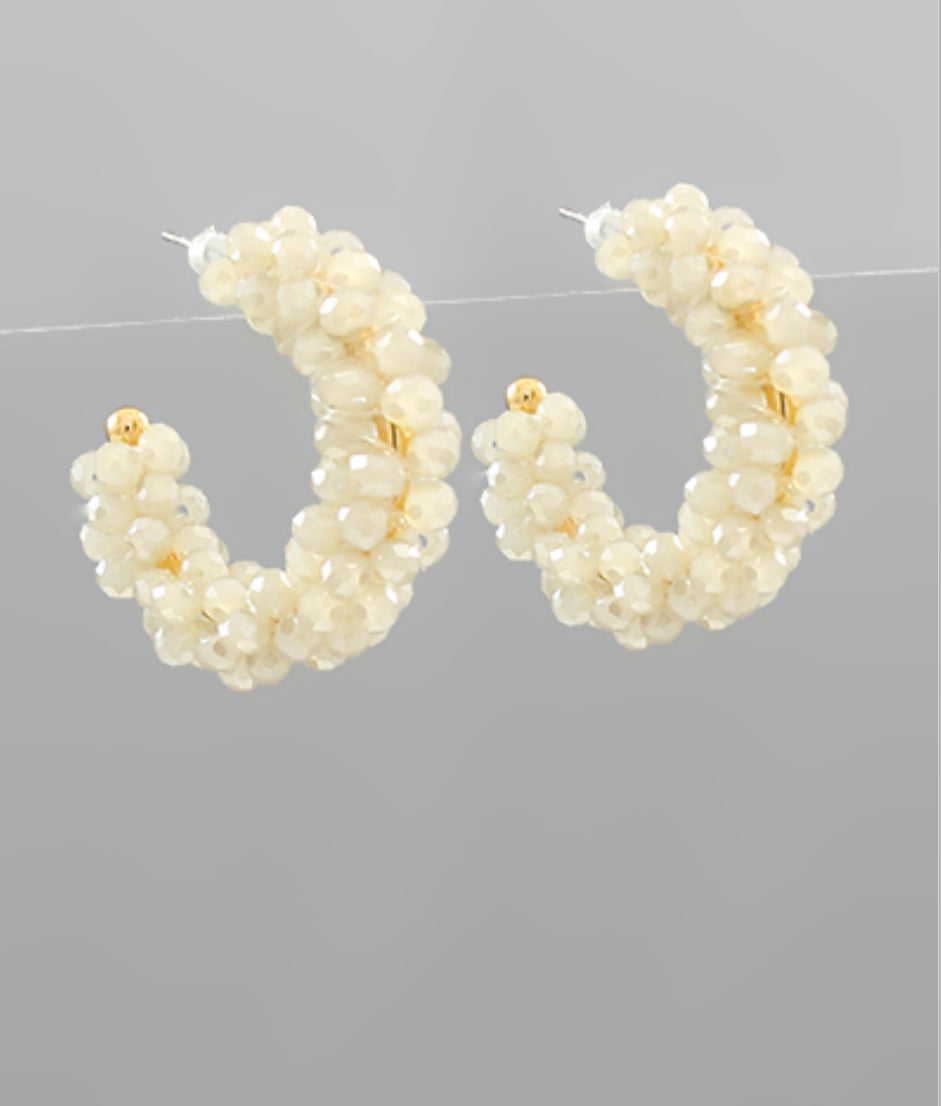 Beaded Hoops