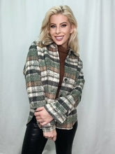 Load image into Gallery viewer, Earthy Plaid Shirt Jacket
