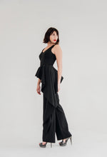 Load image into Gallery viewer, V-Neck Peplum Jumpsuit - Posh Couture: A stylish jumpsuit with a v-neck and peplum design, created by Posh Couture.
