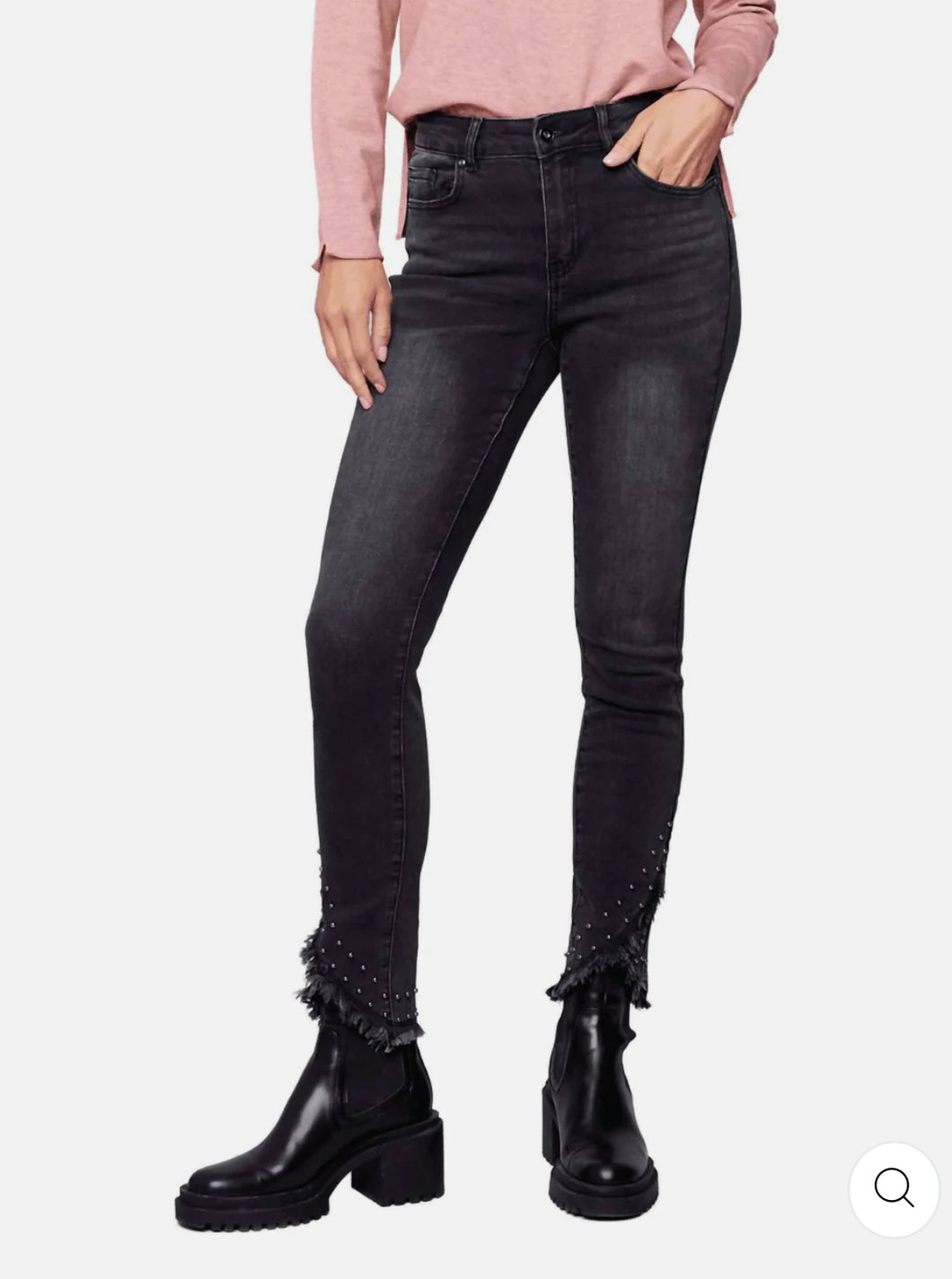 Charcoal studded jeans