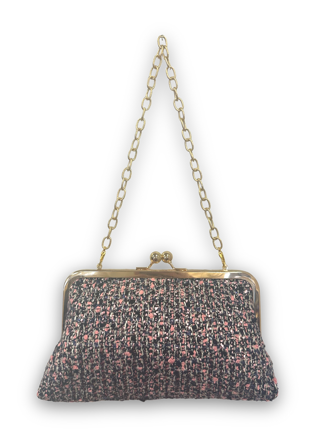 Trixie: Baby Pink & Royal Blue Wool Tweed