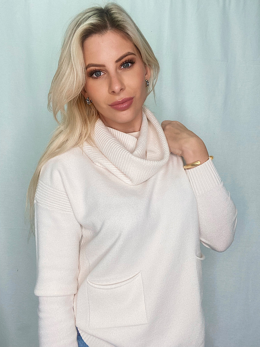 Callie Sweater with Detachable Scarf - Charlie B