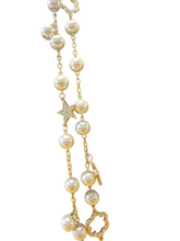 Load image into Gallery viewer, 60&quot; Pearls &amp; Quatrefoil Necklace - Be Je Designs
