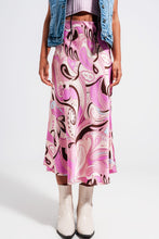 Load image into Gallery viewer, Pink Midi Abstract Skirt
