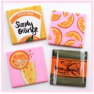 Mimosa- set of 4 coasters