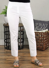 Load image into Gallery viewer, Renuar ankle pant: comfortable, durable, stylish. Perfect for work or casual wear. Front and back pockets add interest. Wide waistband for a sleek fit.
